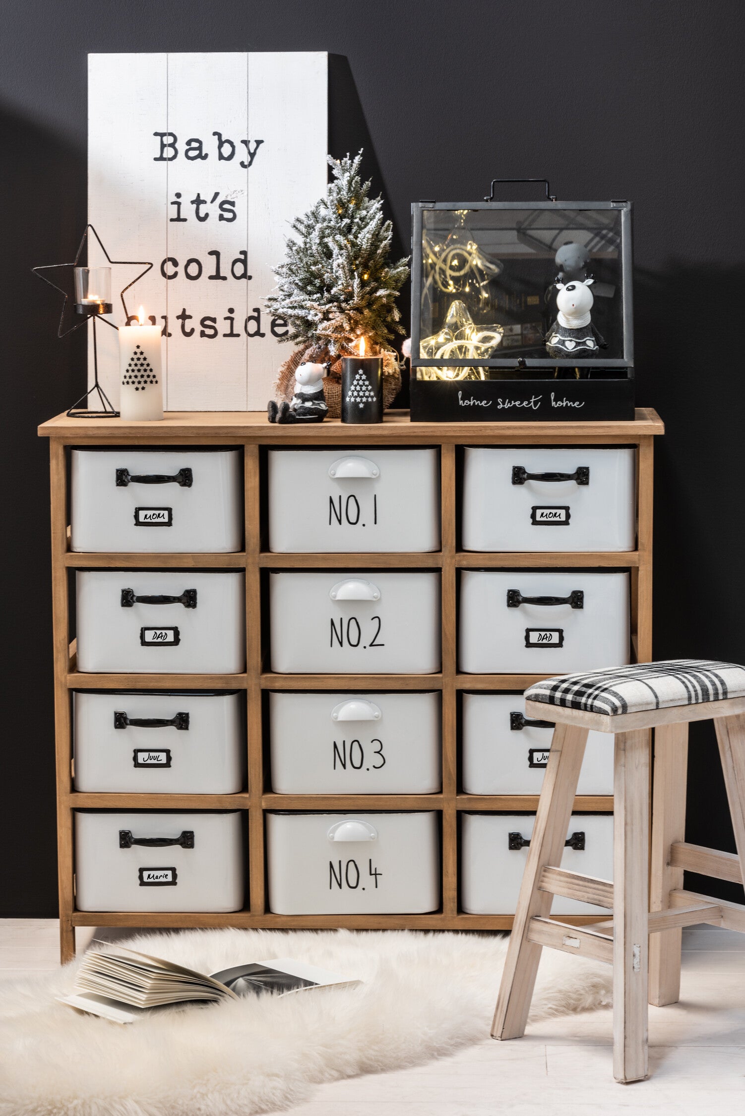 Vloermat lang schapenvacht wit