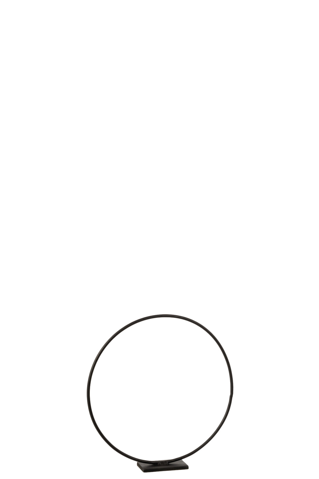 J-Line ring Op Voet ring decoratie - metaal - zwart - S