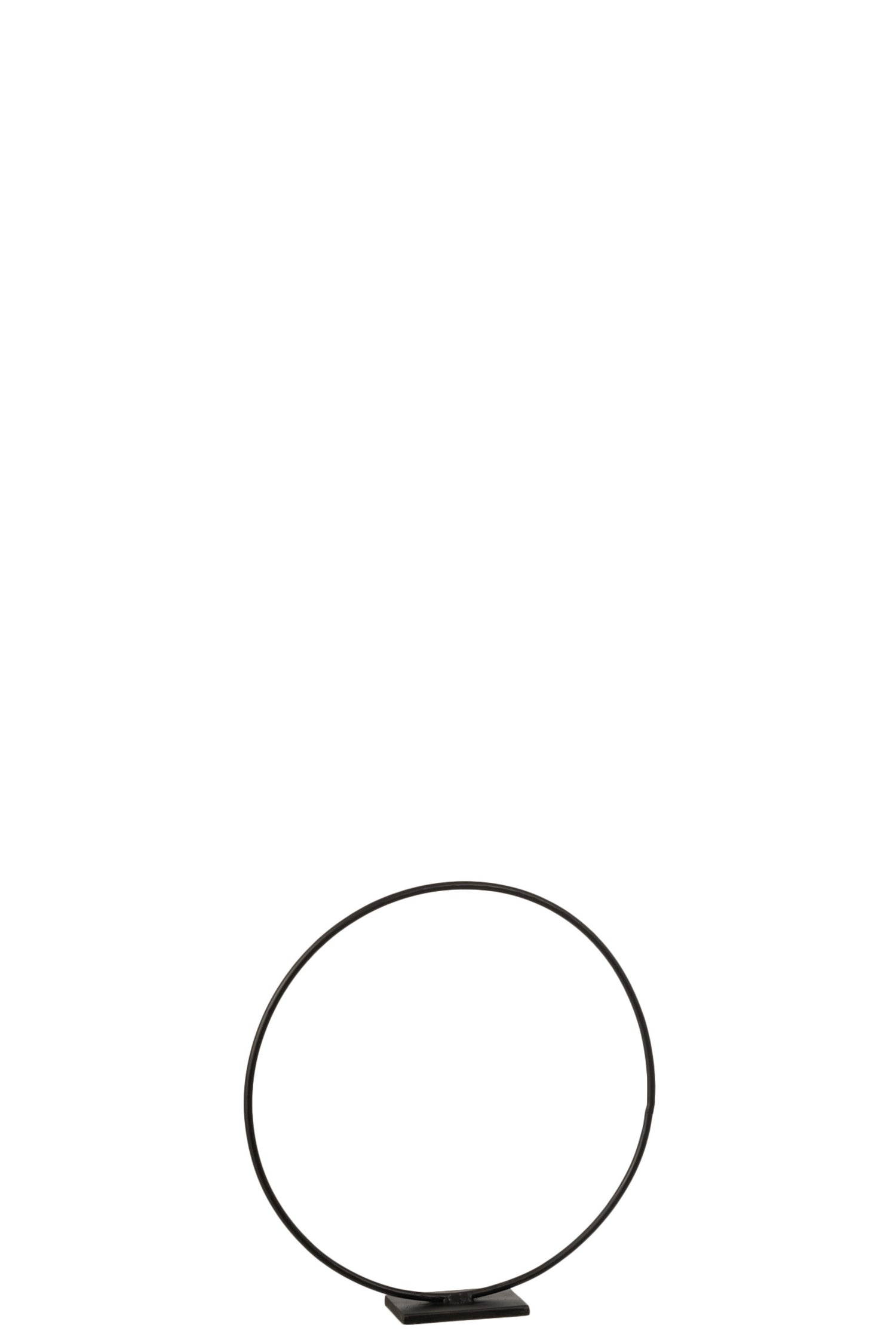 J-Line ring Op Voet ring decoratie - metaal - zwart - S