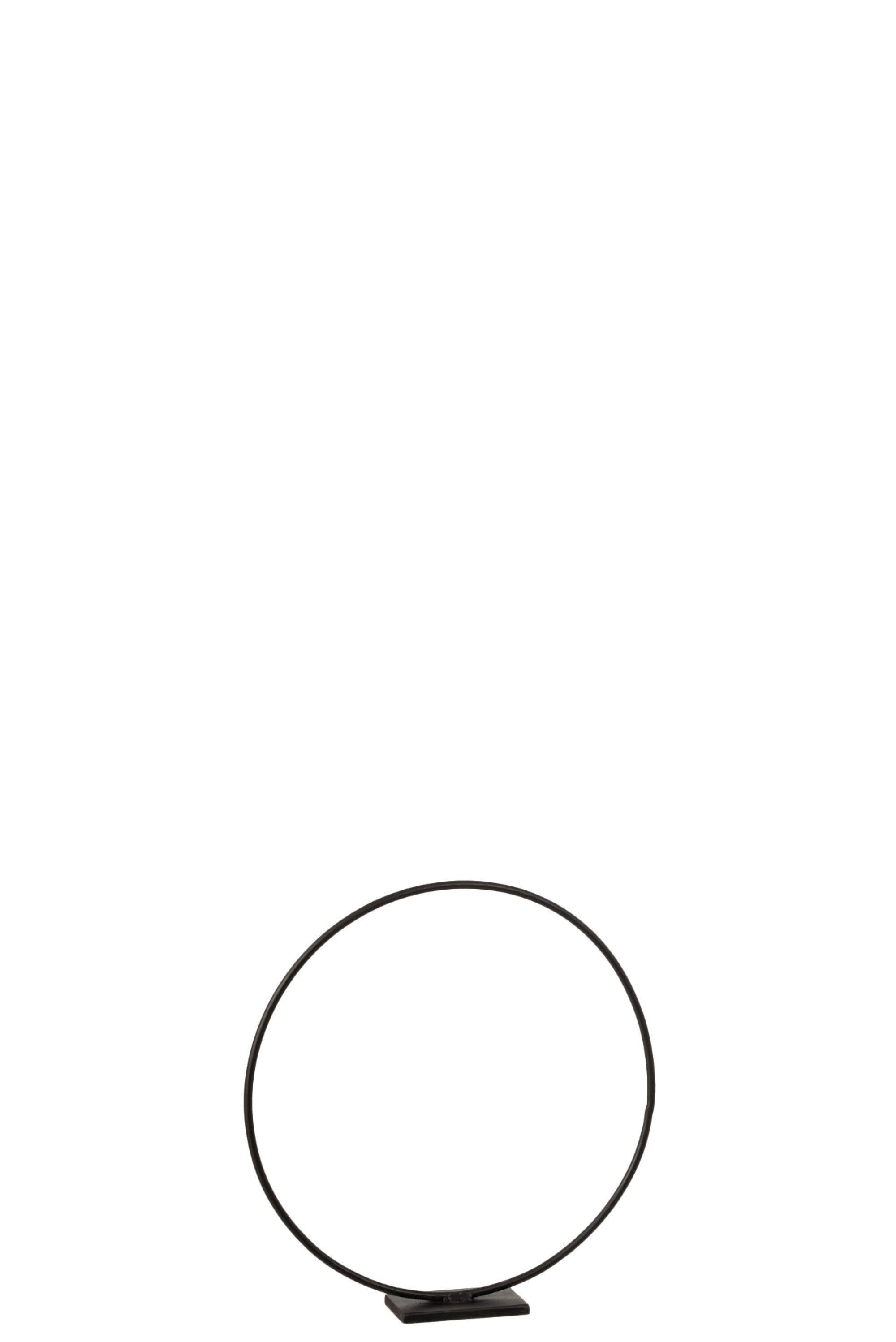 J-Line ring Op Voet ring decoratie - metaal - zwart - S