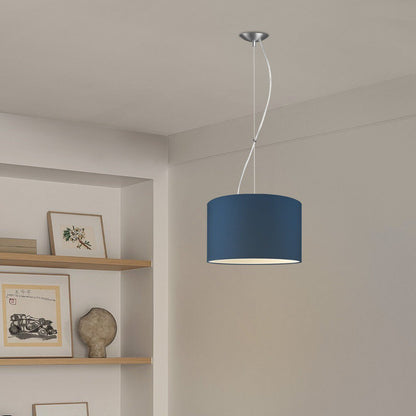 hanglamp Deluxe met lampenkap, E27, donkerblauw, 35cm