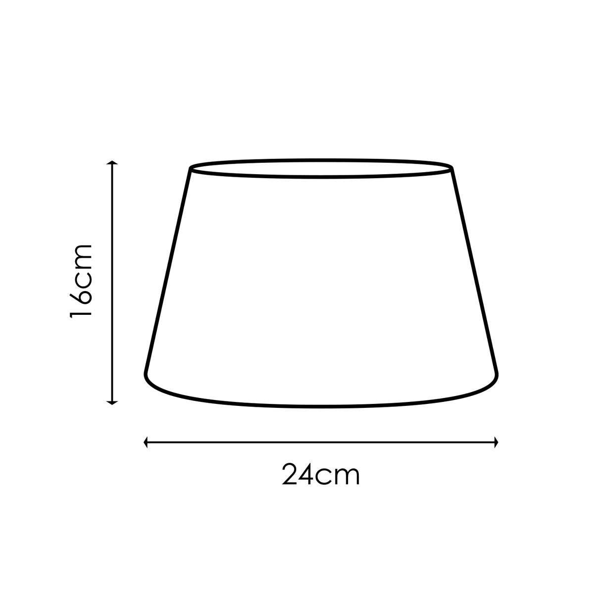 Lampenkap Largo ovaal Wit - B:24xD:14xH:16cm