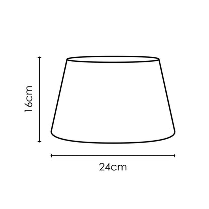 Lampenkap Largo ovaal Wit - B:24xD:14xH:16cm