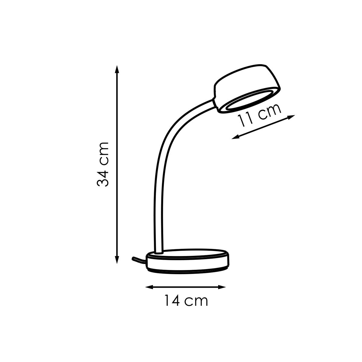 Ajo Led Bureaulamp 5W Zwart