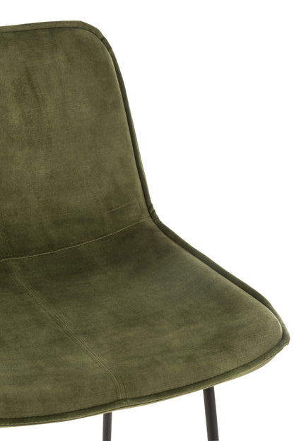 Barkruk Laurent Metaal/Textiel Groen