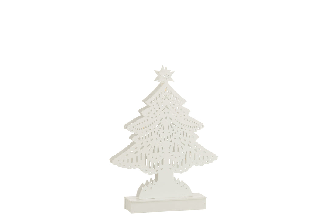Deco Kerstboom Led Hout Wit Groot