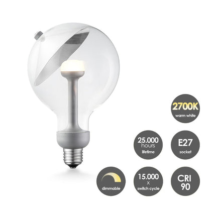 Hanglamp Move Me Bumb Cone 5.5W 2700K grijs-zilver-wit