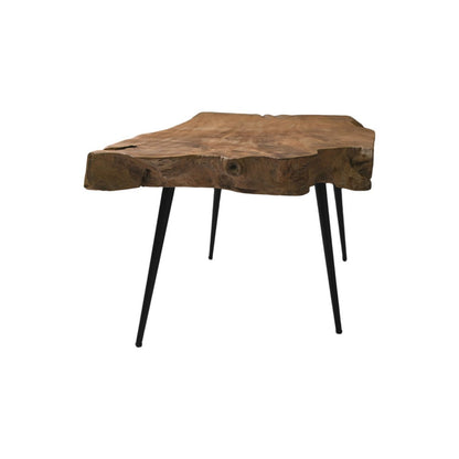 Salontafel - 80x50x53 - Naturel - Teak/metaal