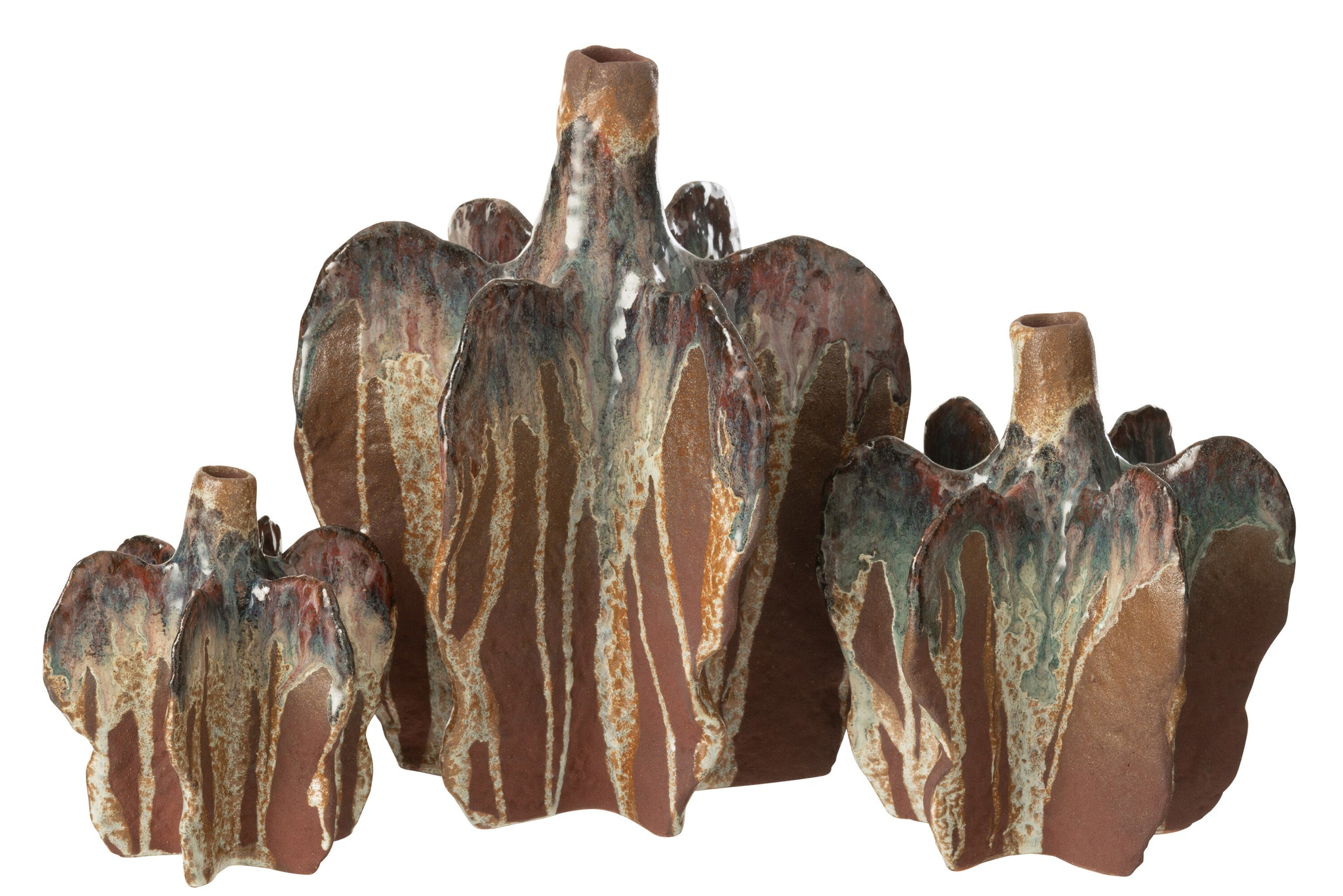 Vaas Naga Keramiek Roestbruin Groot