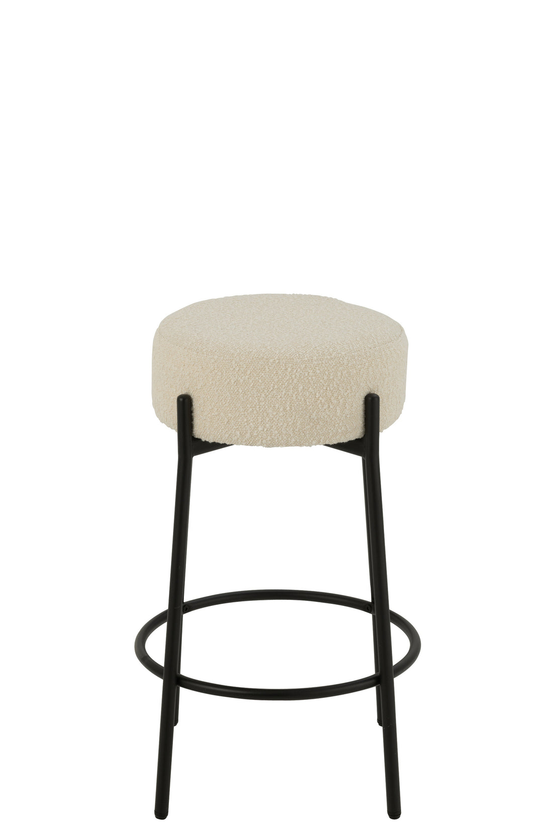 Barstoel Boucle Triplex/Polyester Wit/Zwart