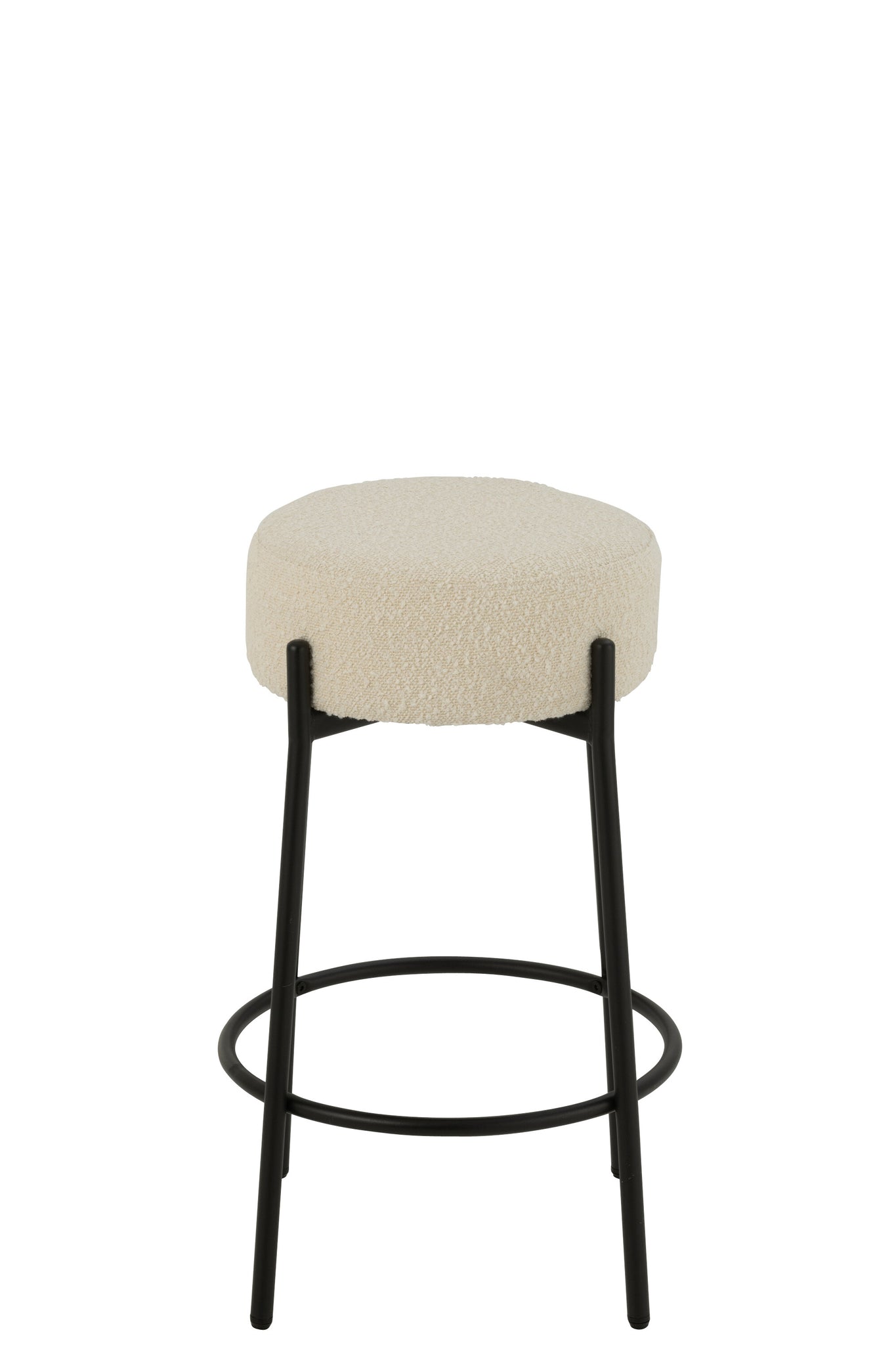 Barstoel Boucle Triplex/Polyester Wit/Zwart