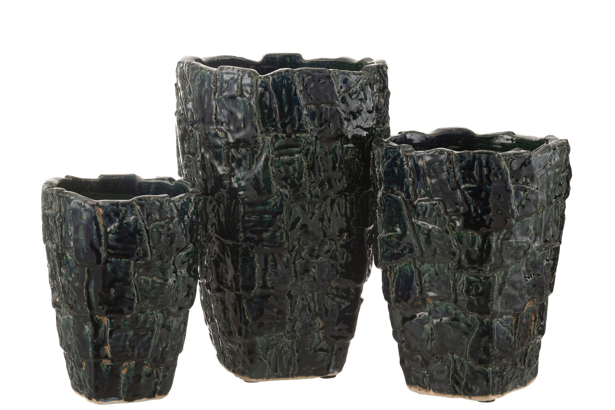 Vaas Aoki Keramiek Petrol Groen Groot