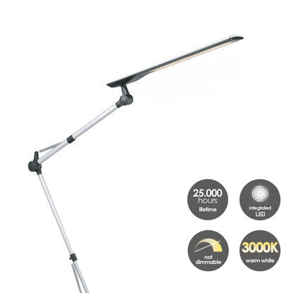 Pro Led Bureaulamp 4W Zilver - Zwart - Verstelbare