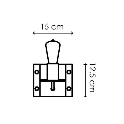 Industri?le Wandlamp Denton | 15/11/13cm | Antraciet