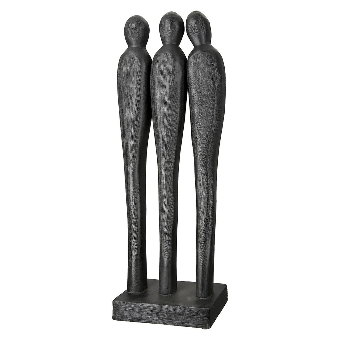 Sculptuur 3 personen, zwart H.46 cm