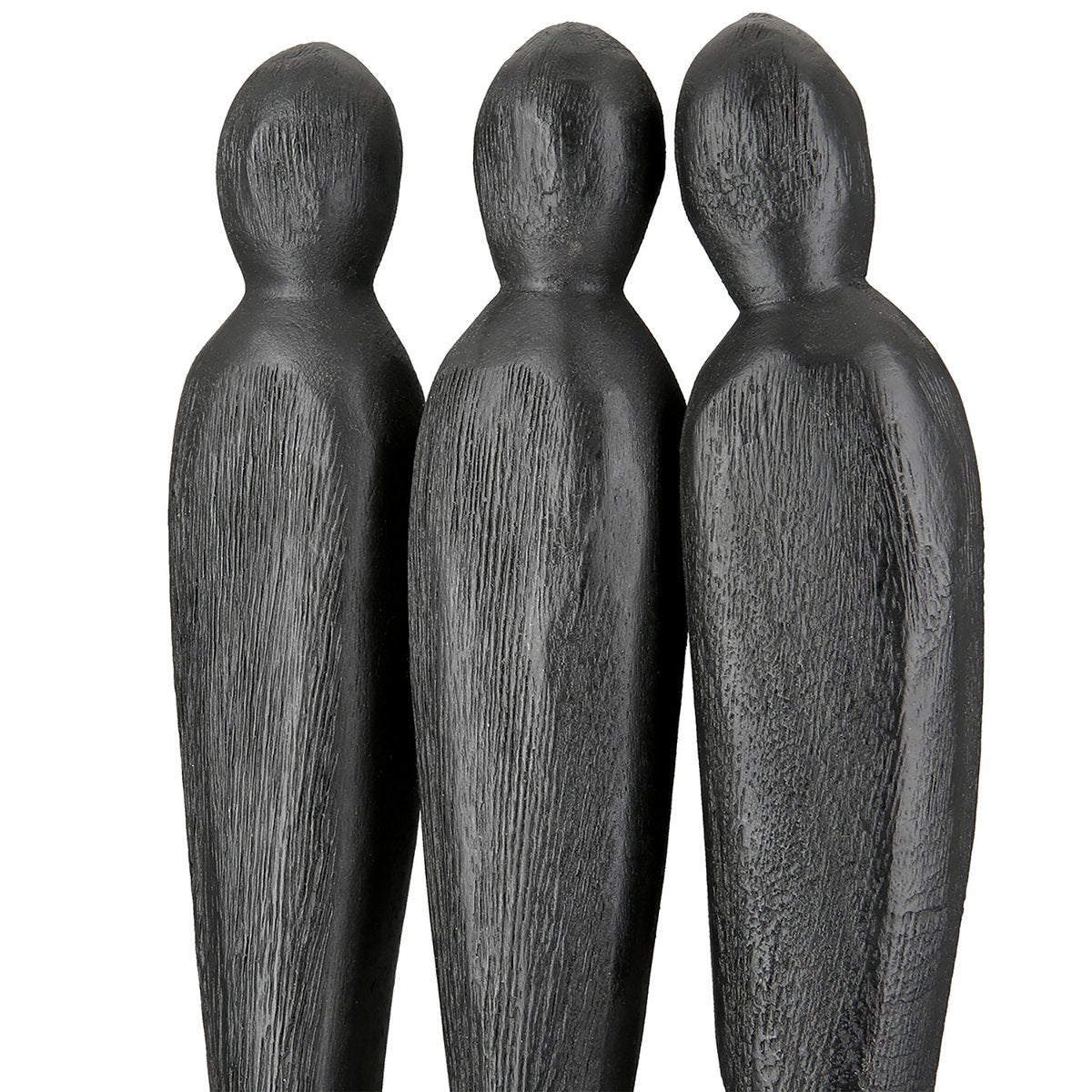 Sculptuur 3 personen, zwart H.46 cm