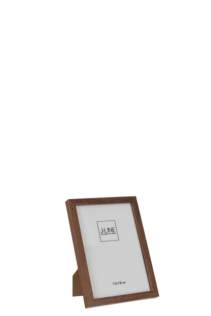 J-Line Fotokader Basic Hout Donker Bruin Small