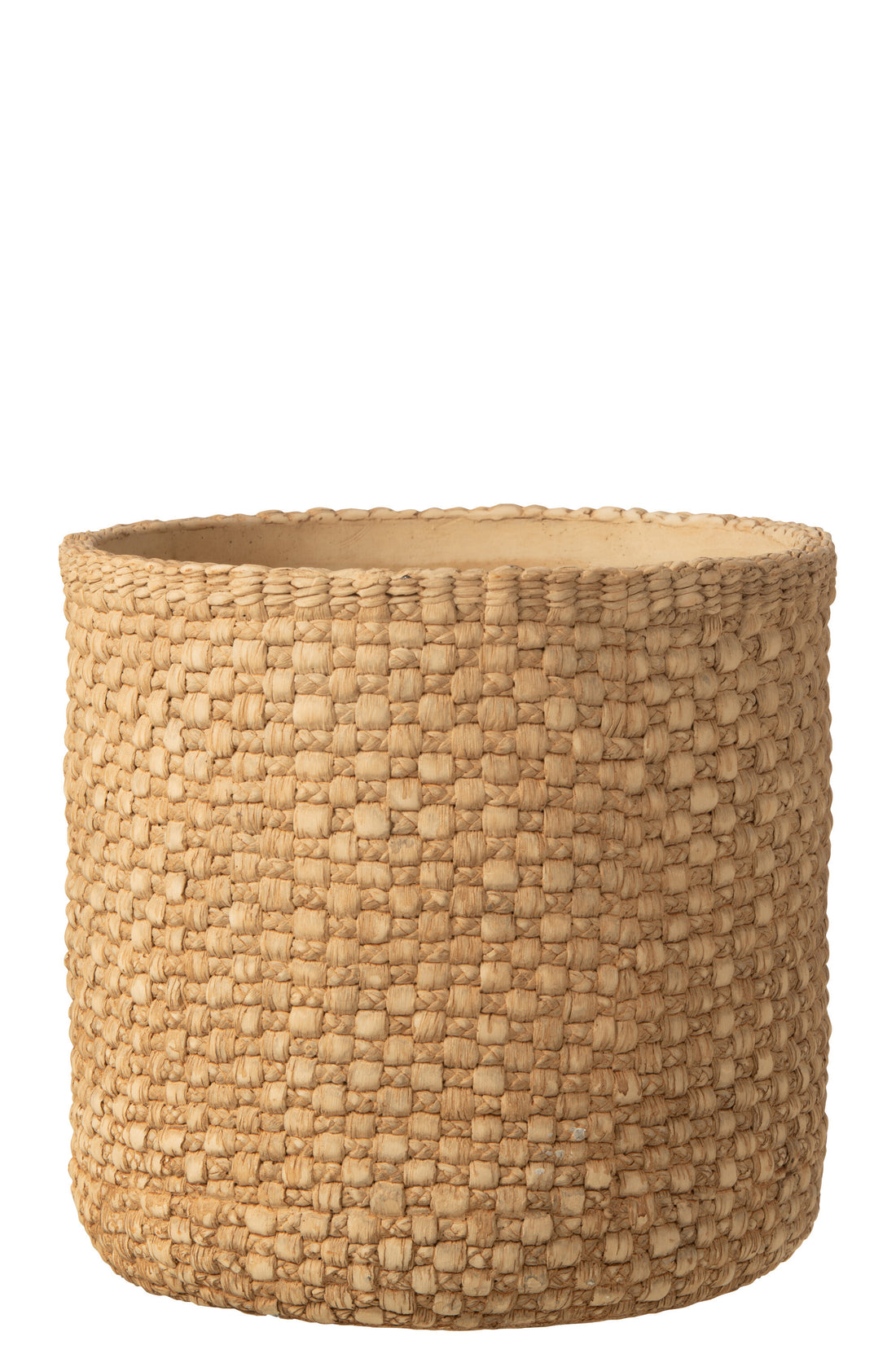 J-Line Bloempot Gewoven - cement - beige - ? 27 cm