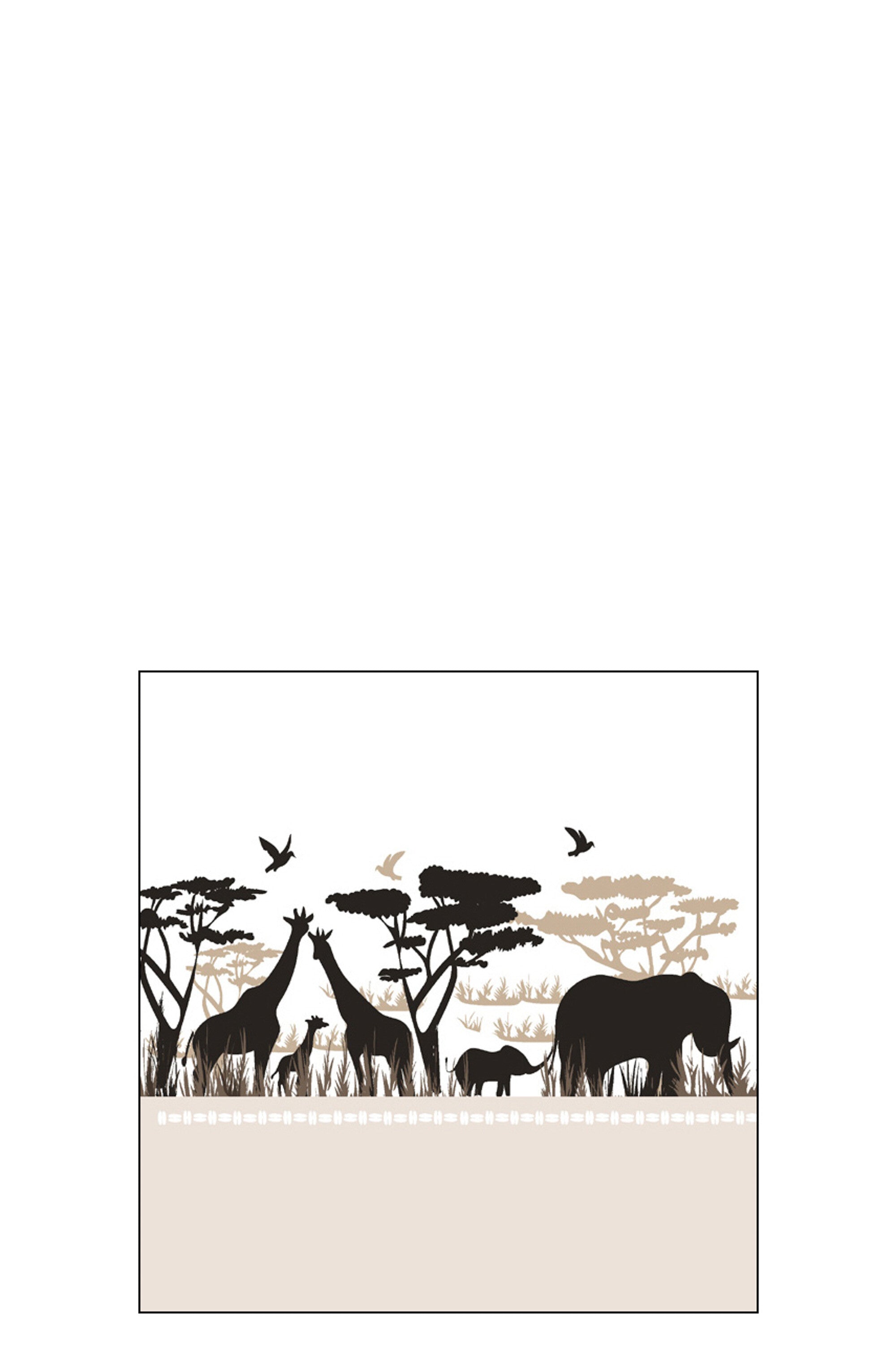 Pakket van 20 servetten Safari papier Beige Klein