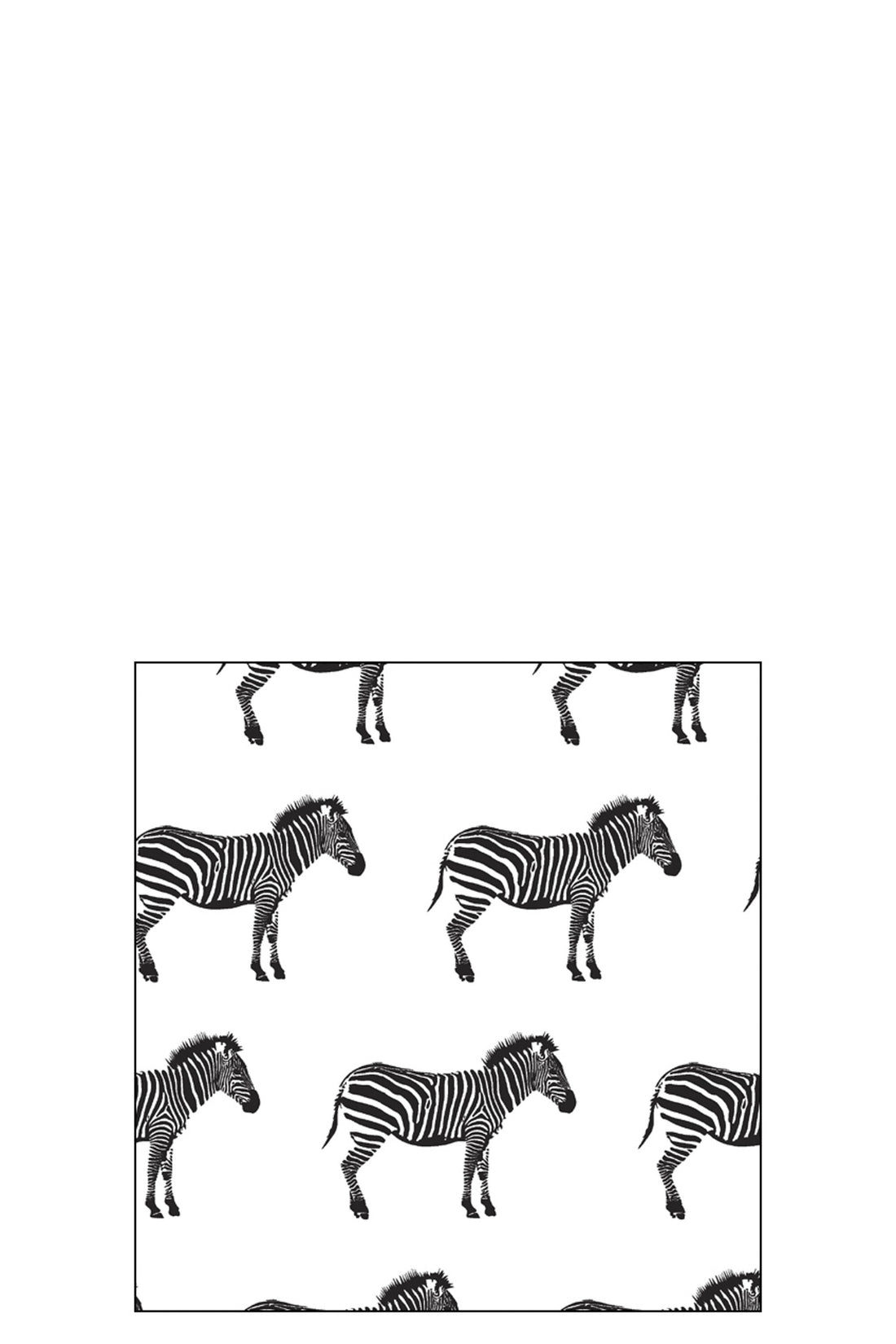 Pak van 20 servetten Zebra Papier Zwart Klein
