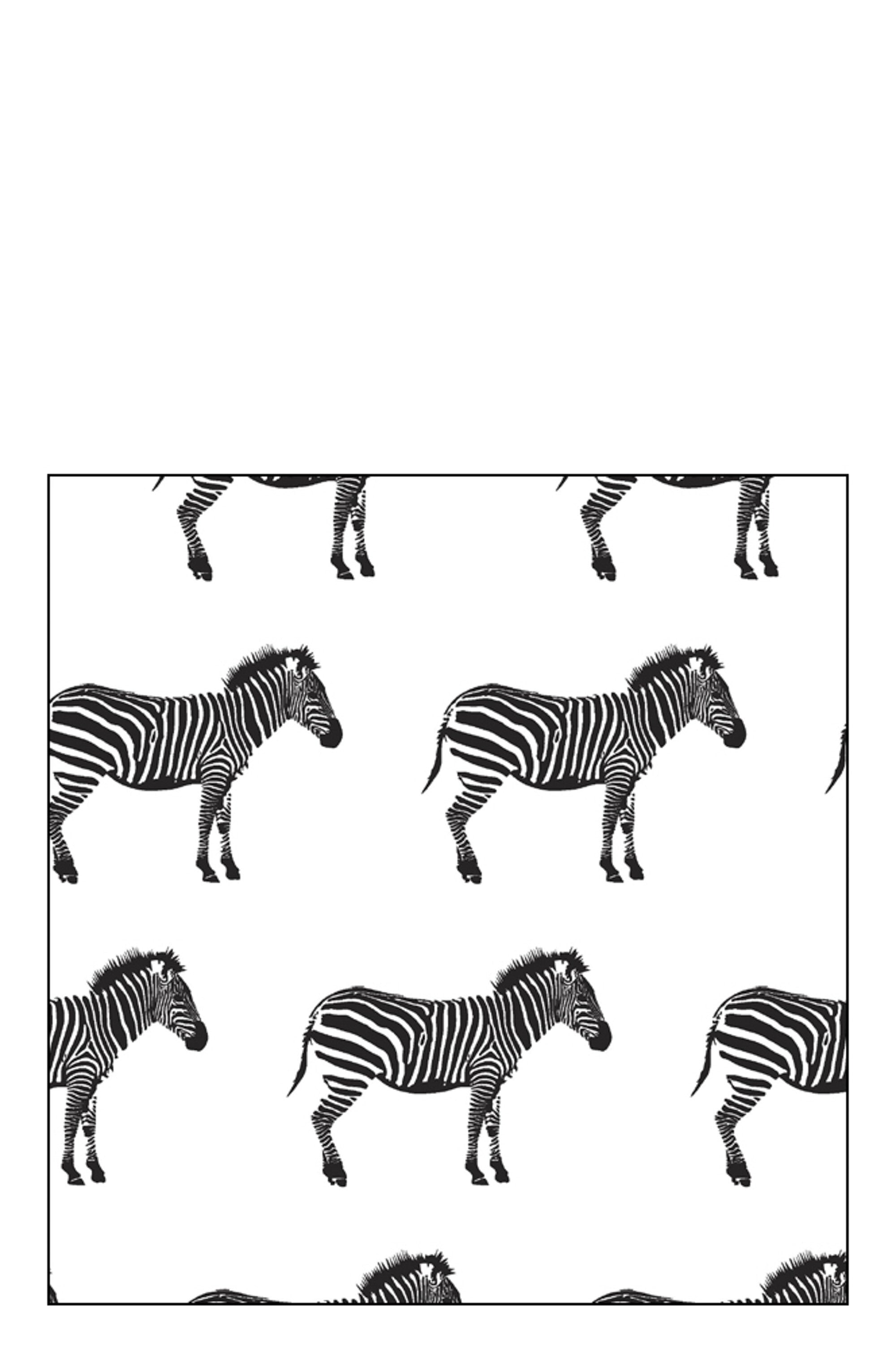 Pak van 20 servetten Zebra Papier Zwart Groot