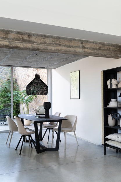 Rek Molly Exotisch Hout/Riet Zwart