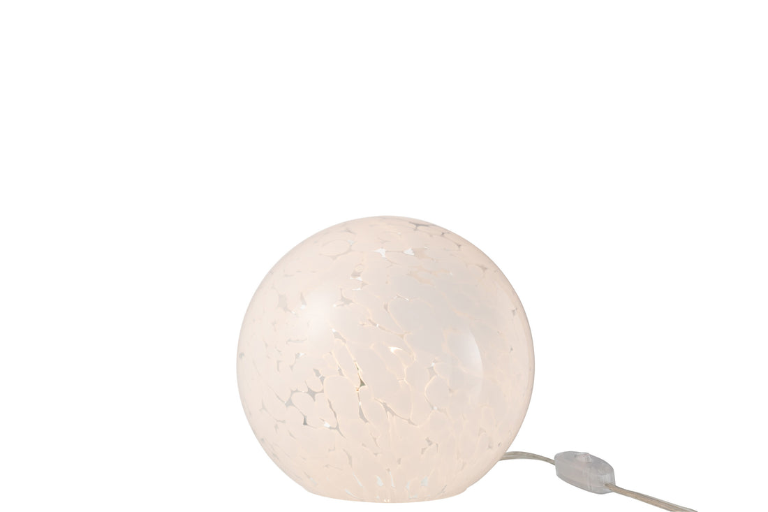 J-Line Lamp Dany Vlekken Rond Glas Wit Small