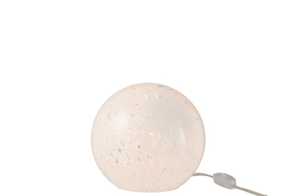 J-Line Lamp Dany Vlekken Rond Glas Wit Small