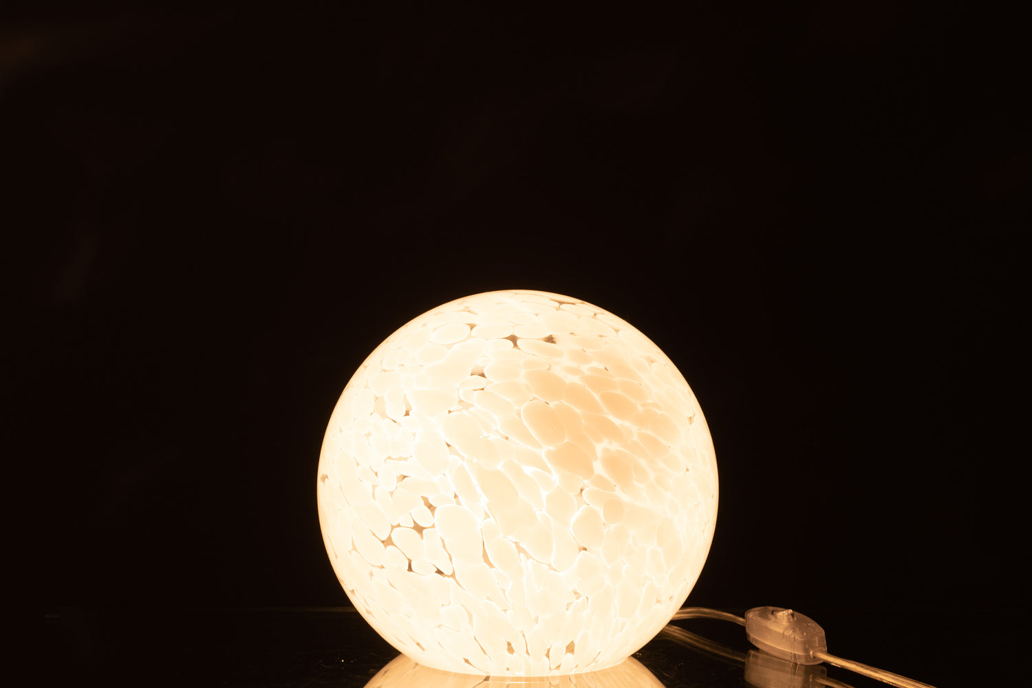 J-Line Lamp Dany Vlekken Rond Glas Wit Small