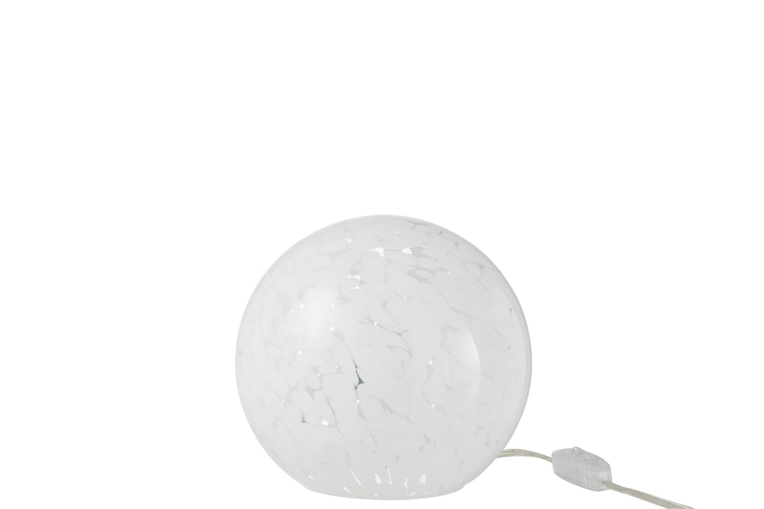 J-Line Lamp Dany Vlekken Rond Glas Wit Small