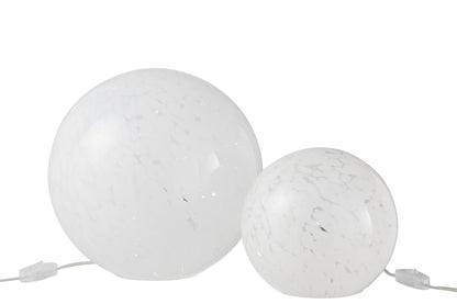 J-Line Lamp Dany Vlekken Rond Glas Wit Large