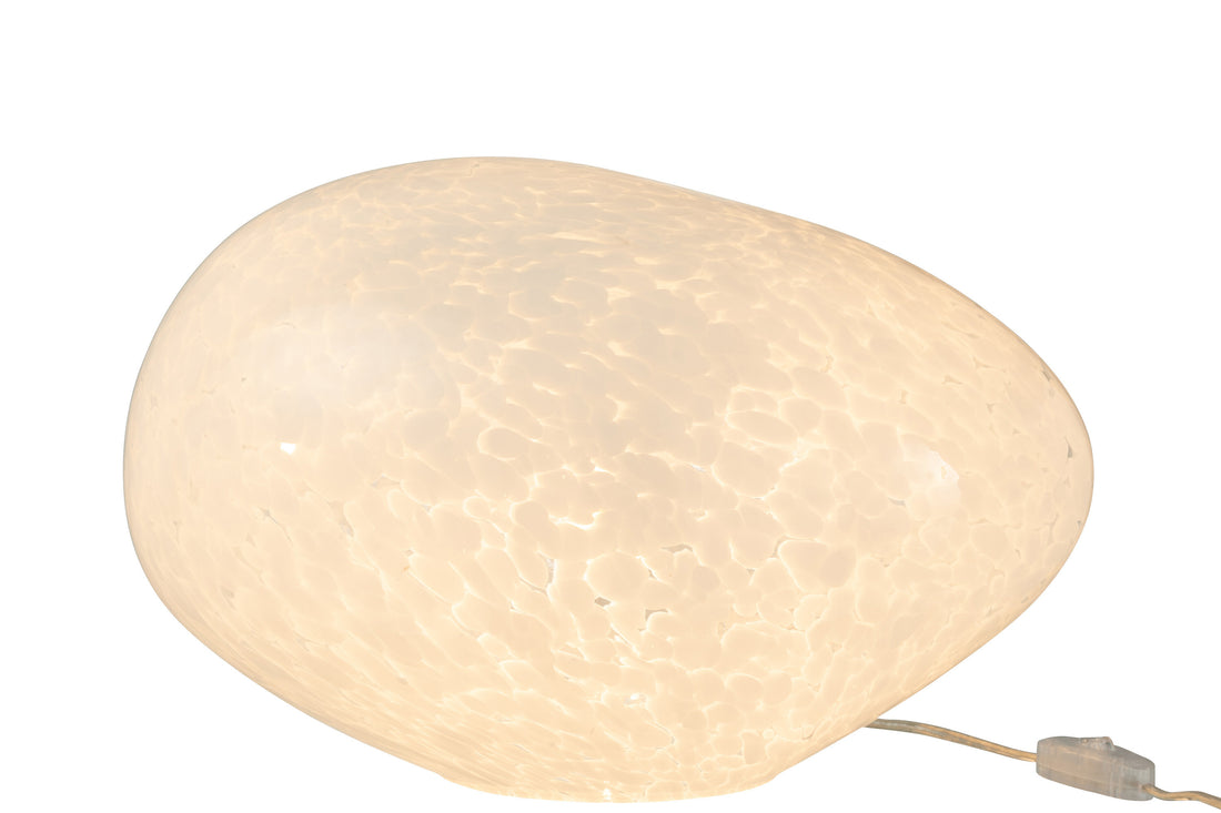 J-Line Lamp Dany Vlekken Ovaal Glas Wit