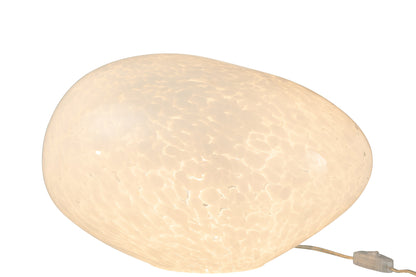 J-Line Lamp Dany Vlekken Ovaal Glas Wit