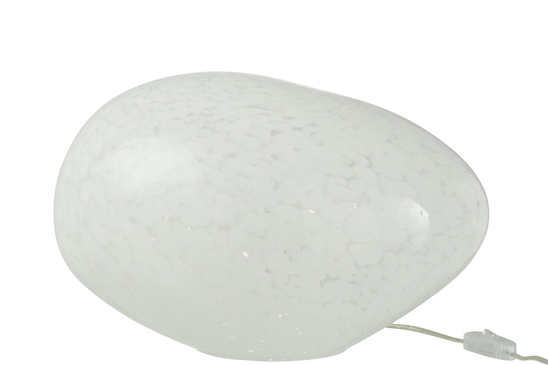 J-Line Lamp Dany Vlekken Ovaal Glas Wit