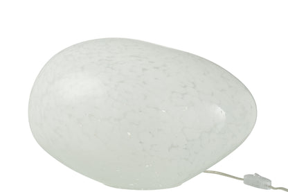 J-Line Lamp Dany Vlekken Ovaal Glas Wit