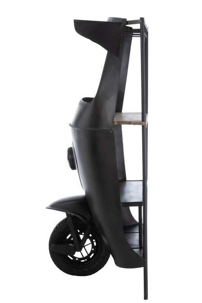 Bar Fiets Tuktuk Metaal/Mangohout Zwart/Natuurlijk