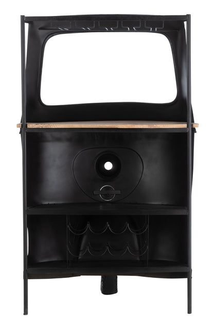 Bar Fiets Tuktuk Metaal/Mangohout Zwart/Natuurlijk