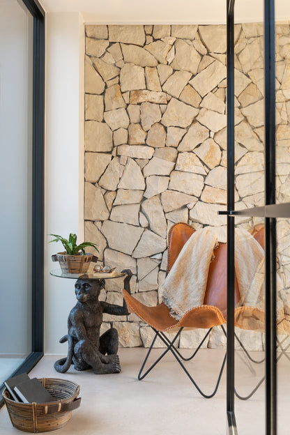 Set van 3 schalen + handvat Rotan Bruin