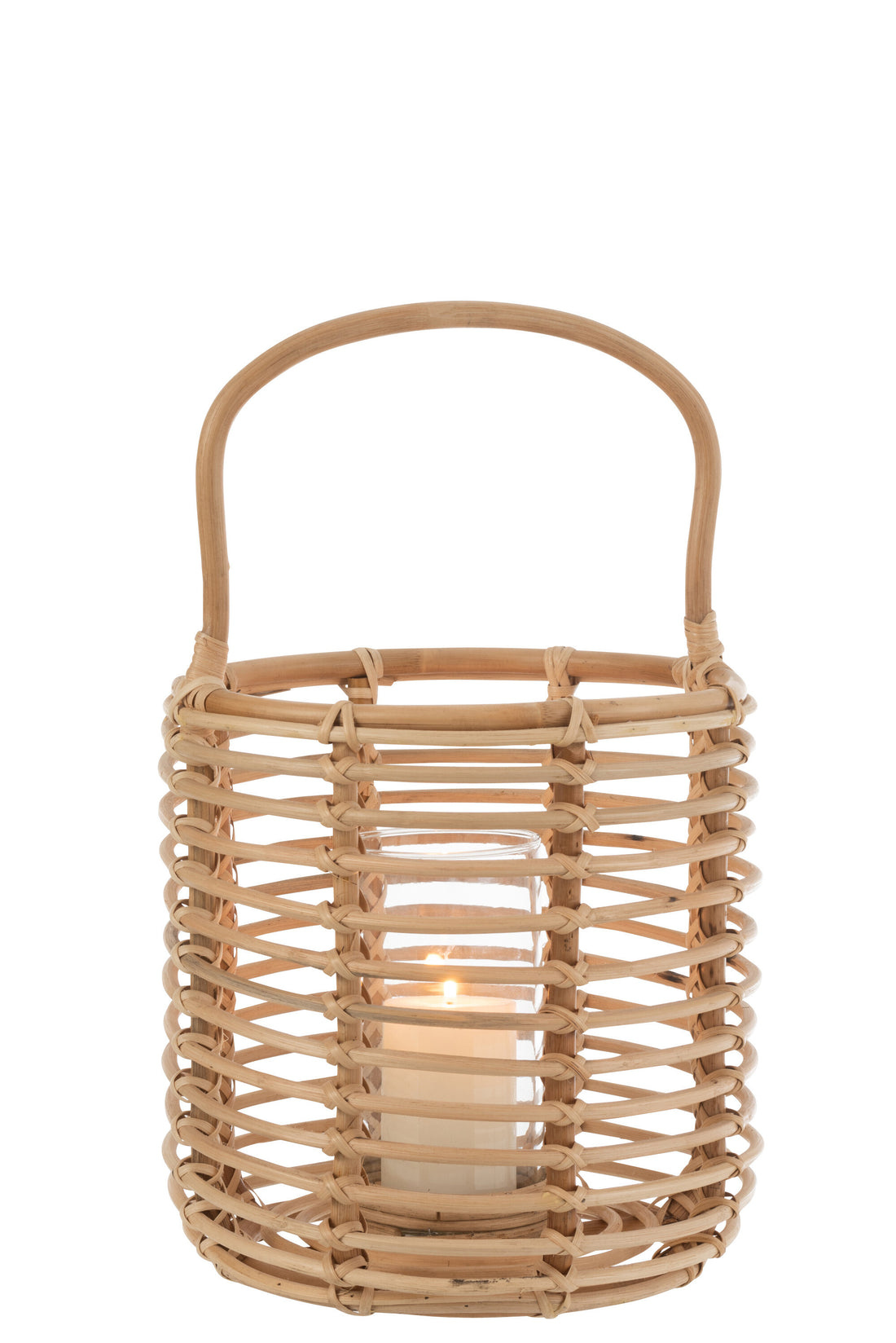 J-Line lantaarn Ellen - rotan - naturel