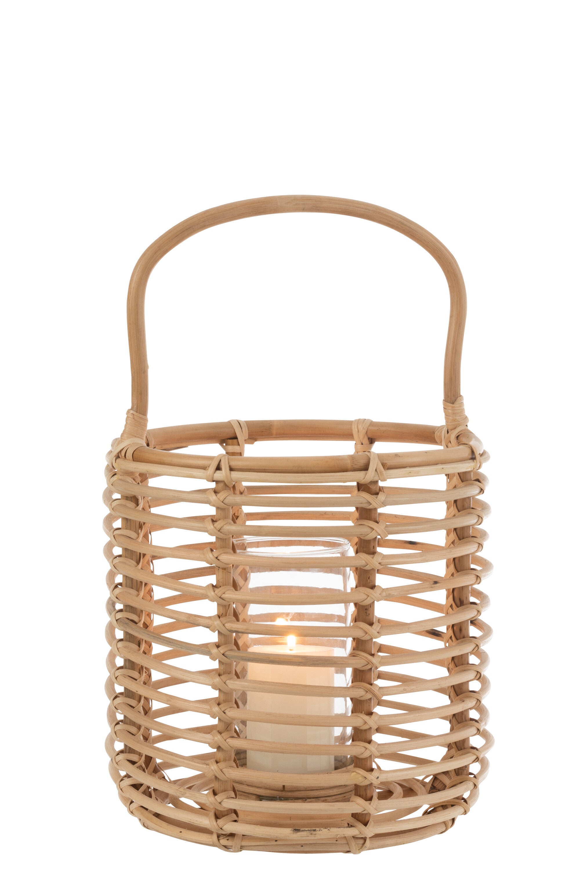 J-Line lantaarn Ellen - rotan - naturel