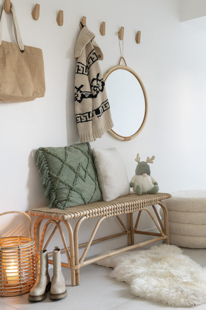 J-Line lantaarn Ellen - rotan - naturel