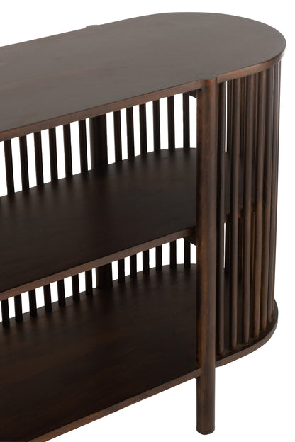 Console 2 planken Conie Mangohout Donkerbruin