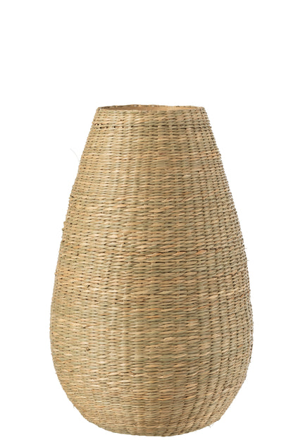 J-Line Vaas Large Decoratief Zeegras/Bamboe Naturel - 46.00 cm hoog