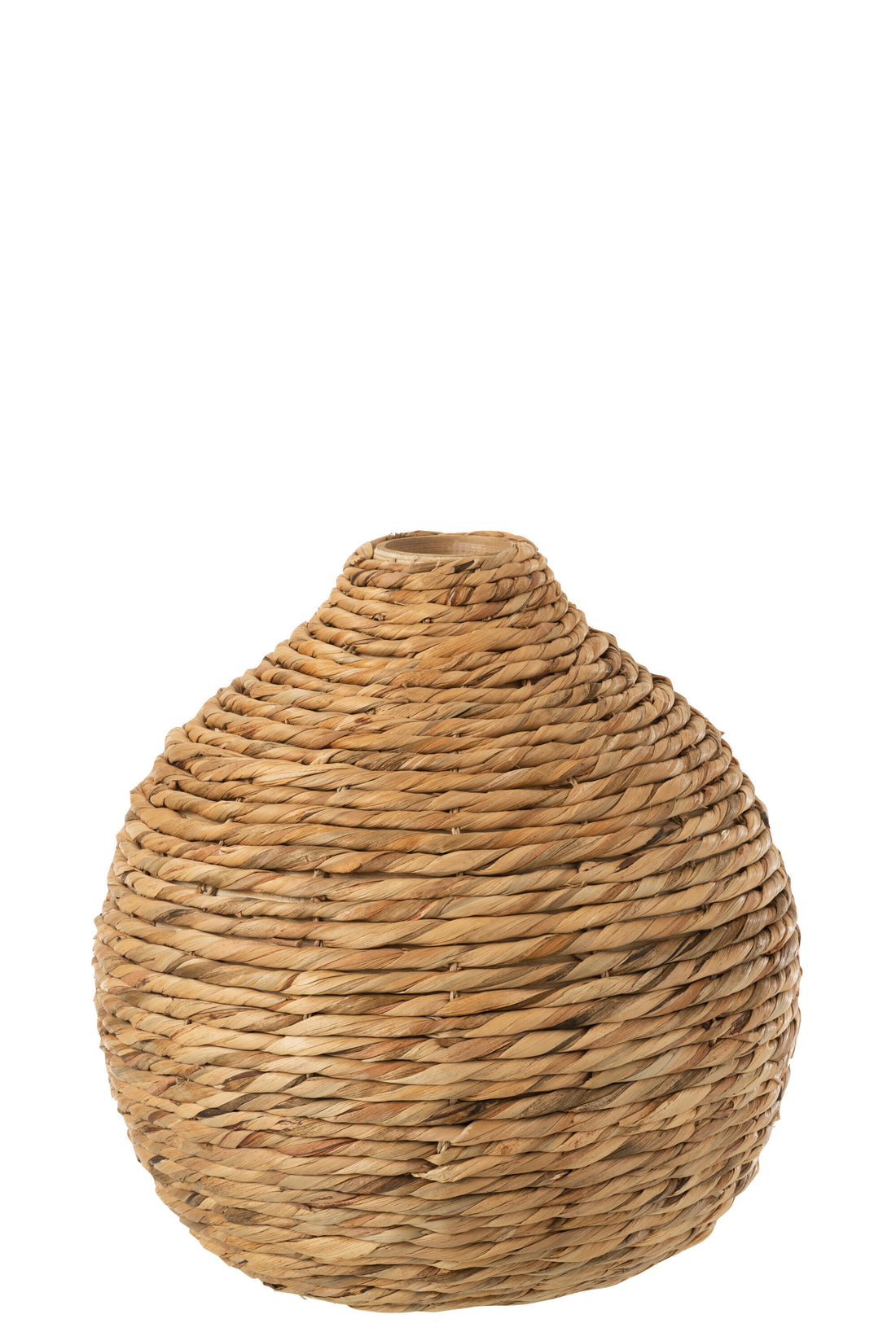 J-Line Vaas Kort Decoratief Waterhyacinth Naturel - 37.00 cm hoog