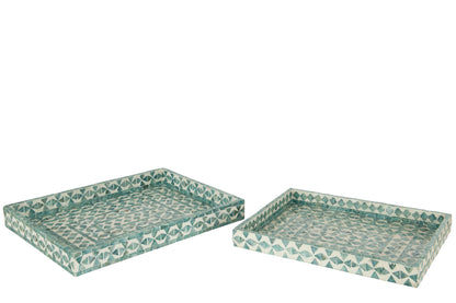J-Line Set Van 2 Plateau Parel Azur