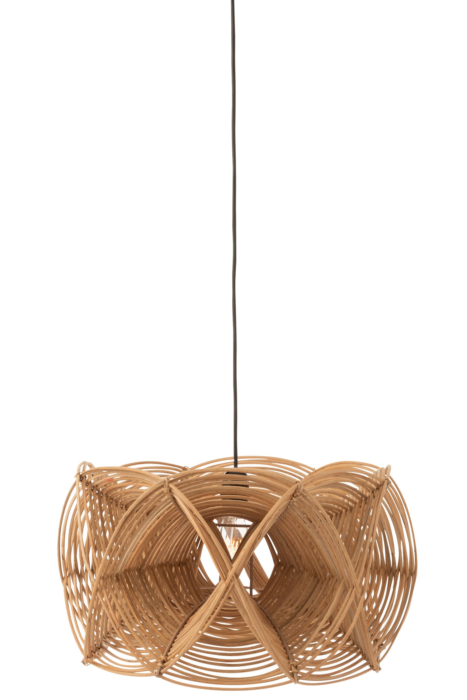 J-Line Golven Rotan lampenkap - jute - naturel