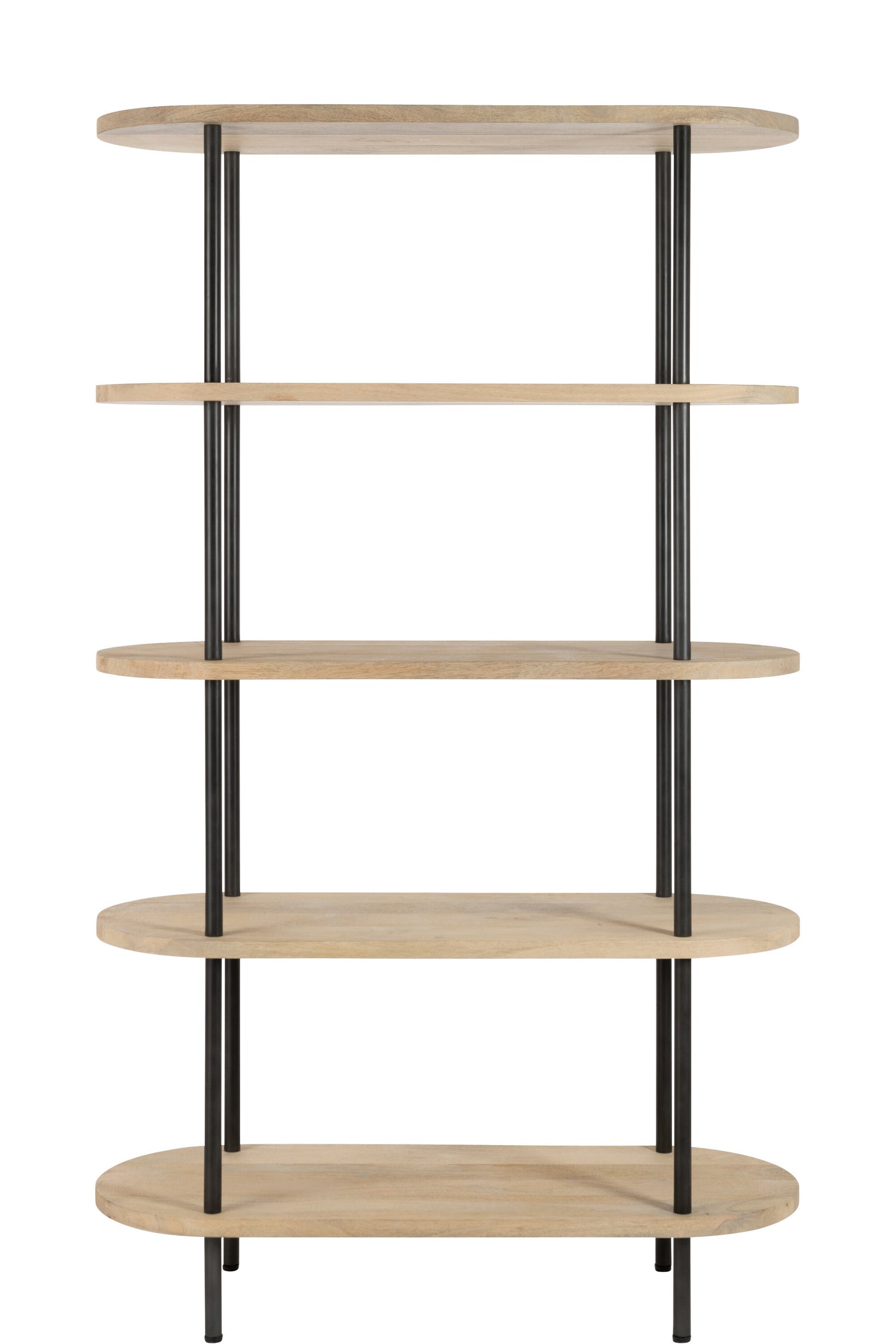 Rek Eli 5 planken Mangohout/IJzer Natuurlijk/Grijs