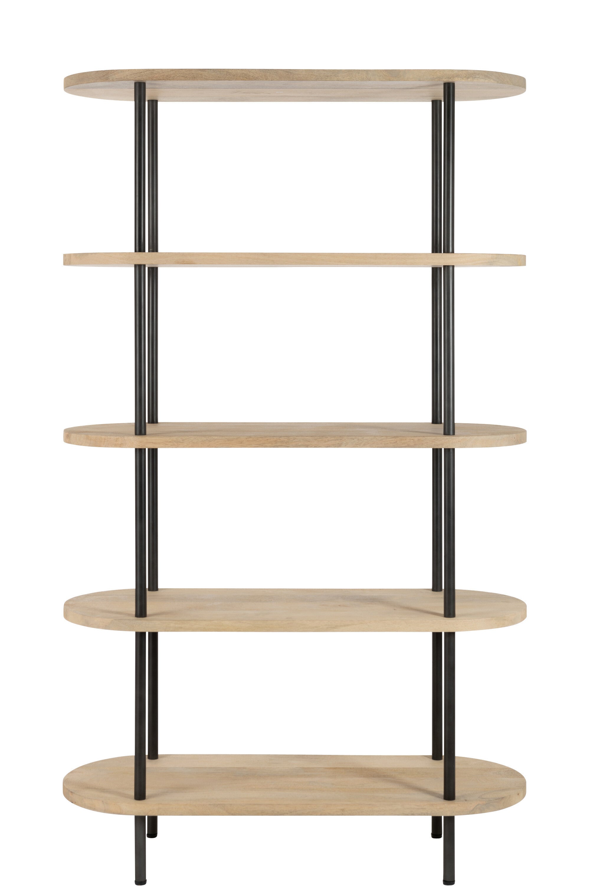 Rek Eli 5 planken Mangohout/IJzer Natuurlijk/Grijs