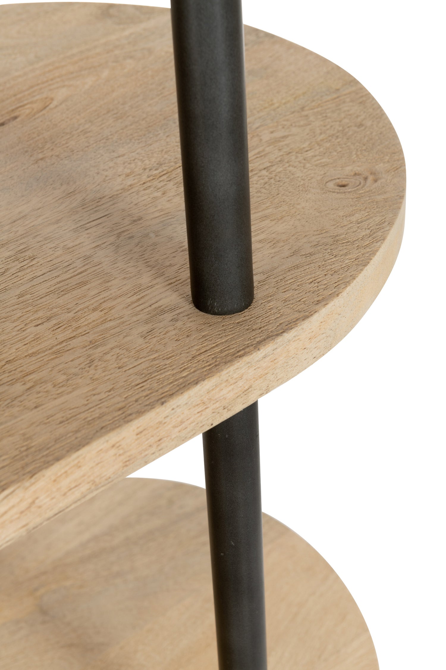 Rek Eli 5 planken Mangohout/IJzer Natuurlijk/Grijs