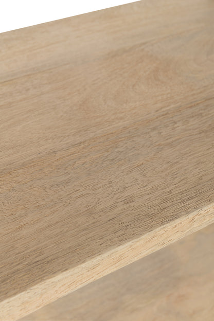 Rek Eli 5 planken Mangohout/IJzer Natuurlijk/Grijs